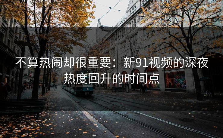 不算热闹却很重要：新91视频的深夜热度回升的时间点
